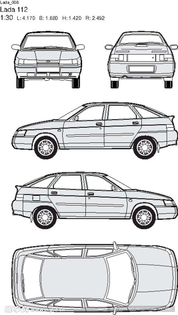 手绘汽车