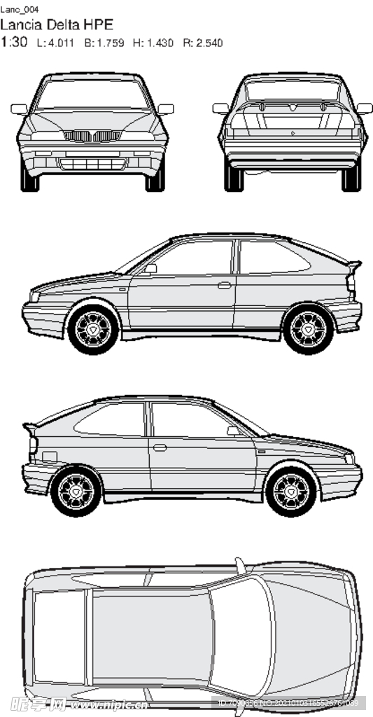 手绘汽车