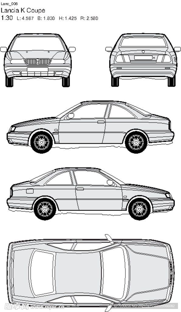 手绘汽车