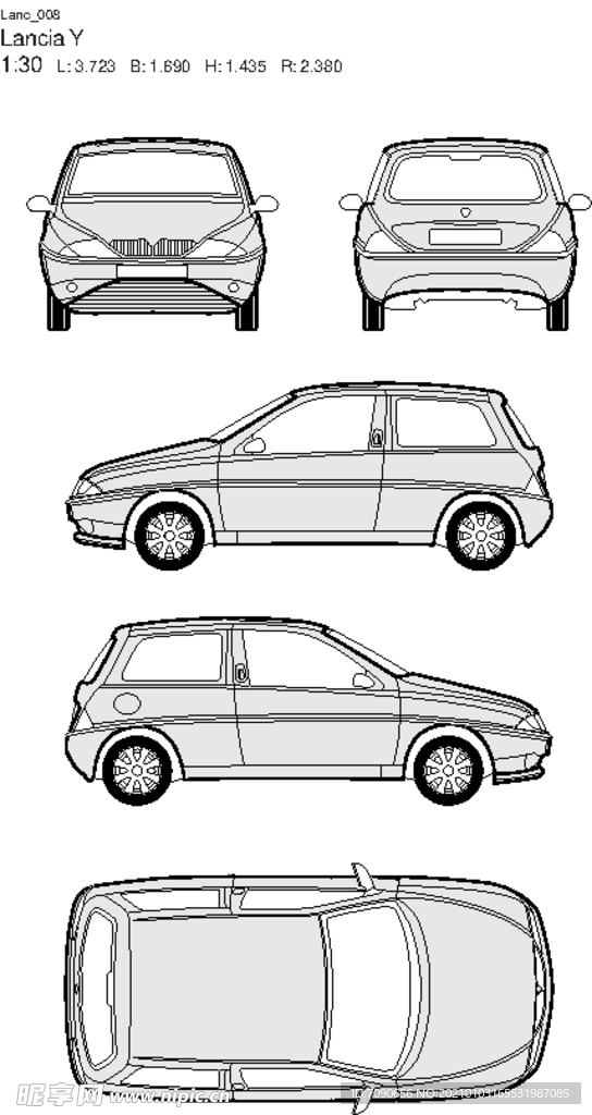 手绘汽车