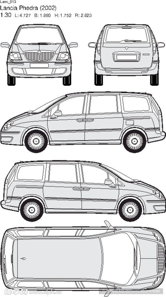 手绘汽车