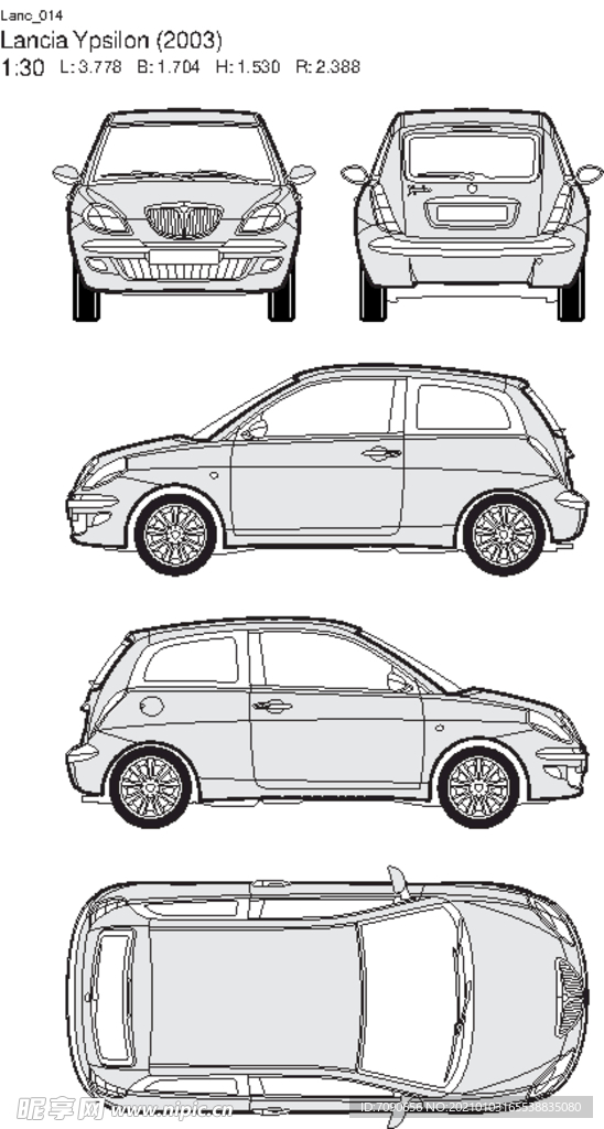 手绘汽车