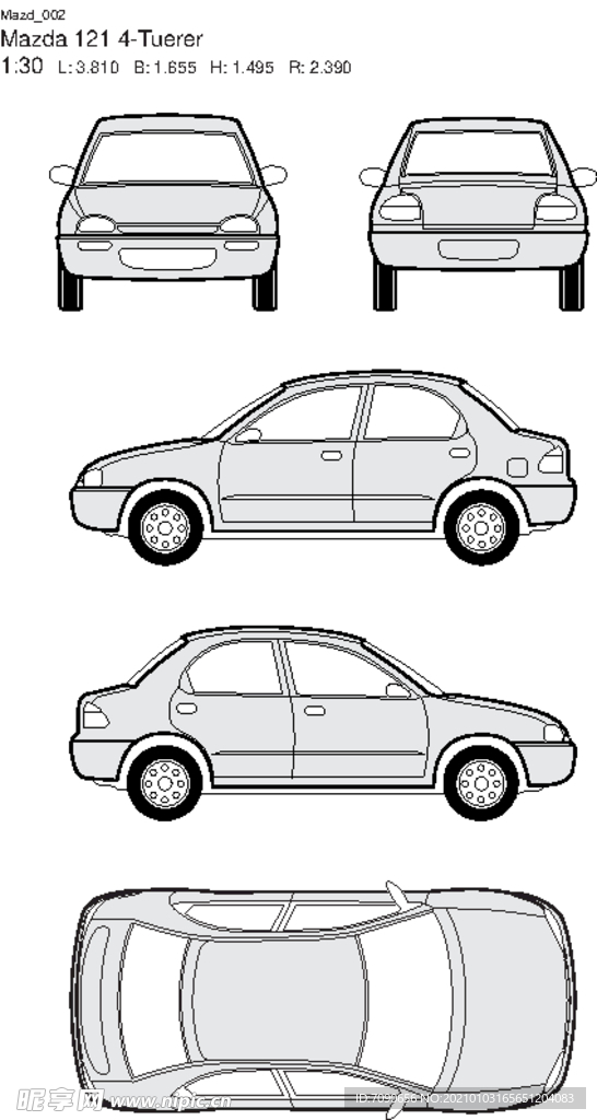 手绘汽车