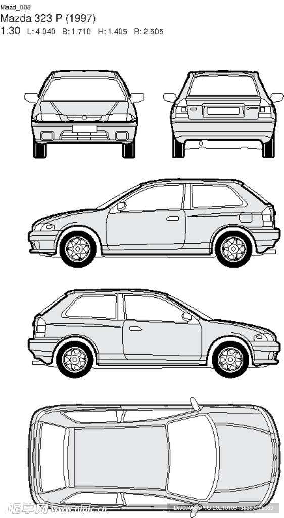 手绘汽车