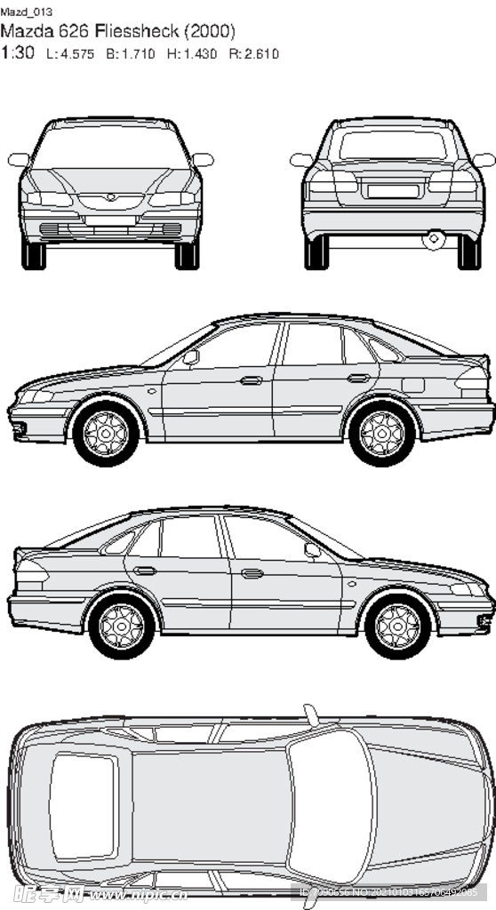 手绘汽车