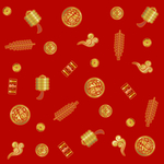 新年红色无缝图案
