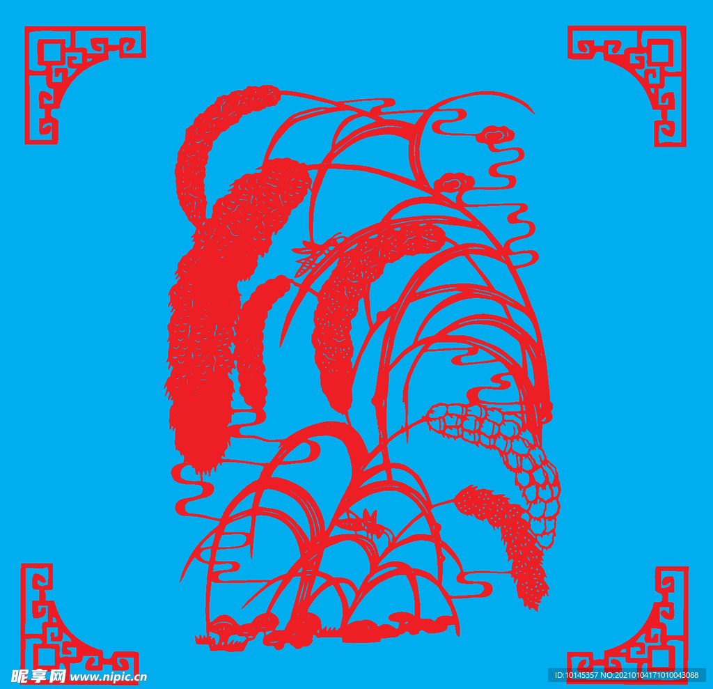 麦穗剪纸