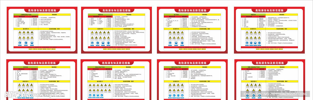 机械厂危险源风险告知卡图片