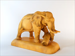 大象木雕模型