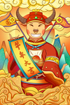 新年元旦牛年吉祥春节海报