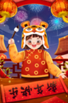 新年元旦牛年吉祥春节海报