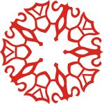 六角剪花窗花纸图案背景元素