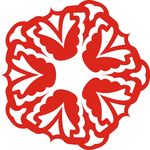 六角剪花窗花纸图案背景元素