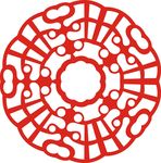 六角剪花窗花纸图案背景元素