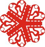 六角剪花窗花纸图案背景元素