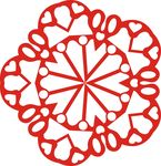 六角剪花窗花纸图案背景元素