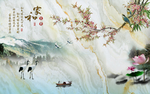 家和富贵仙鹤花鸟图