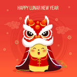 新年快乐矢量图