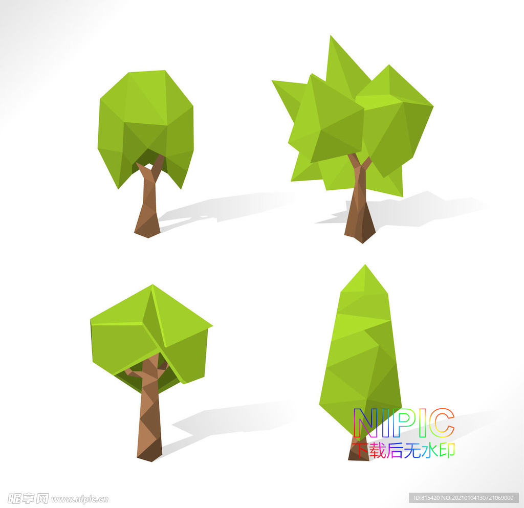 low poly 小树