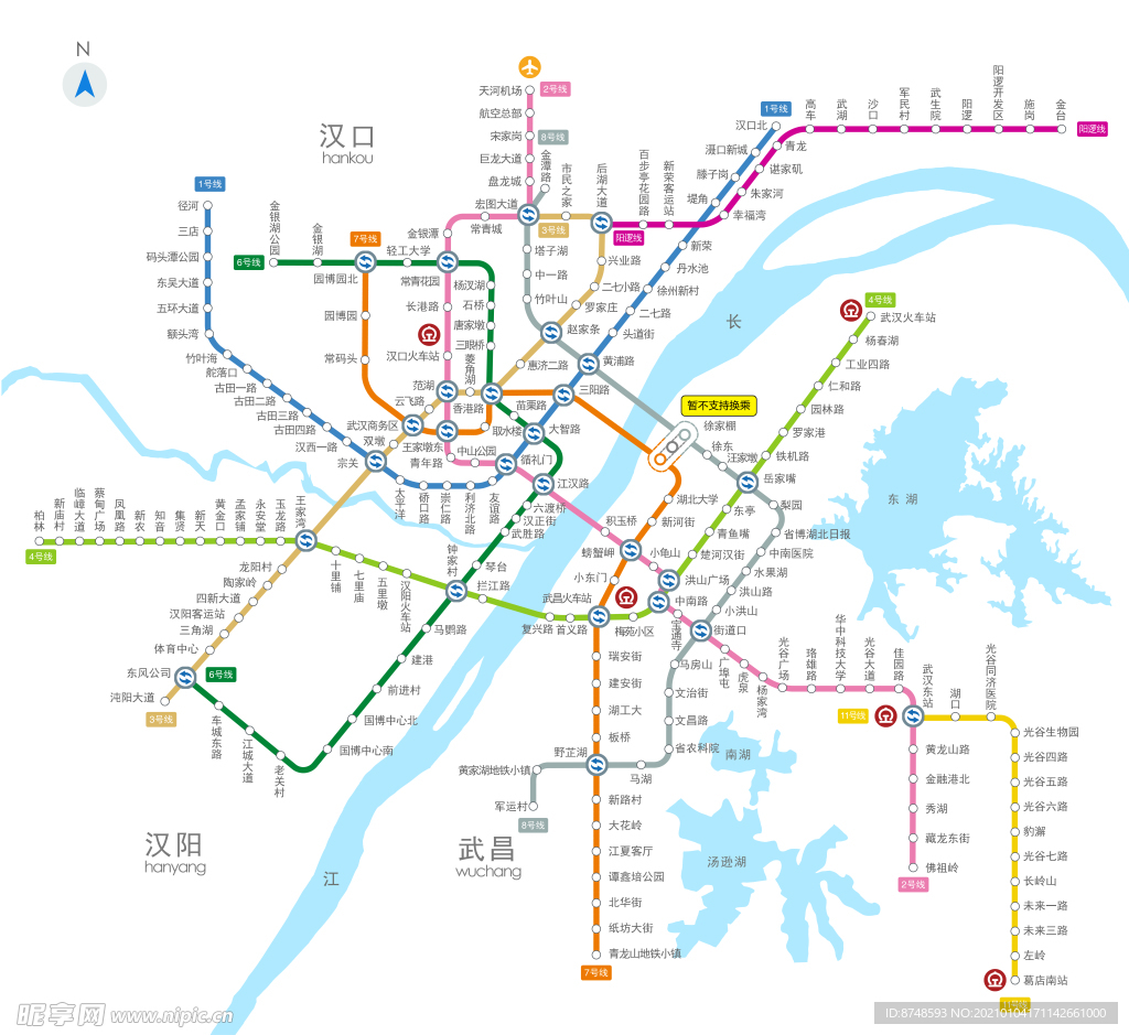 2021武汉地铁轨道交通线路图