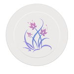 青花瓷盘矢量中式青花瓷花纹盘子