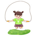 跳绳的小朋友