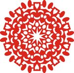 六角剪花窗花纸图案背景元素