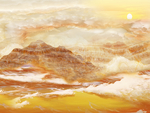 3D大理石山水背景