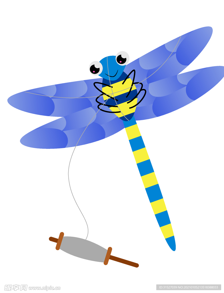 蓝色的蜻蜓风筝