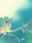 唯美清新24节气大暑海报