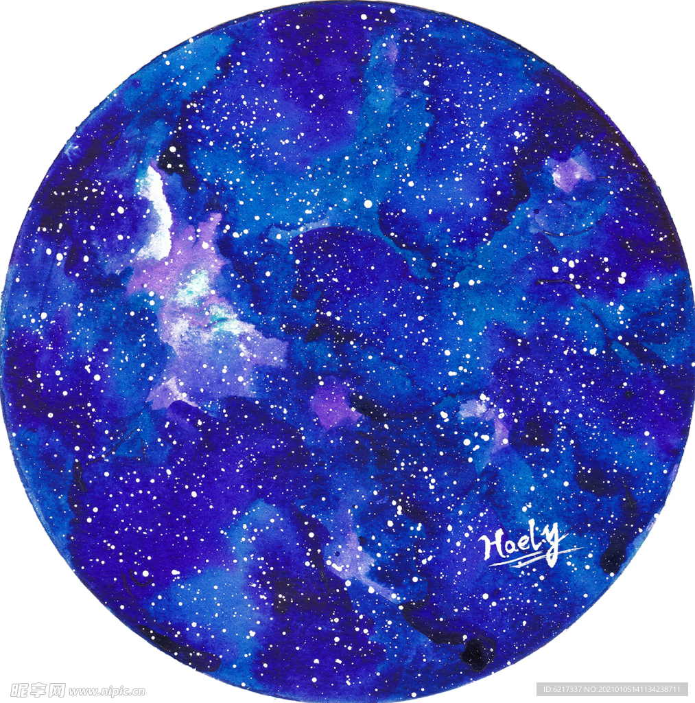 星空系列20Healy水彩绘画