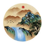 山水瀑布素材