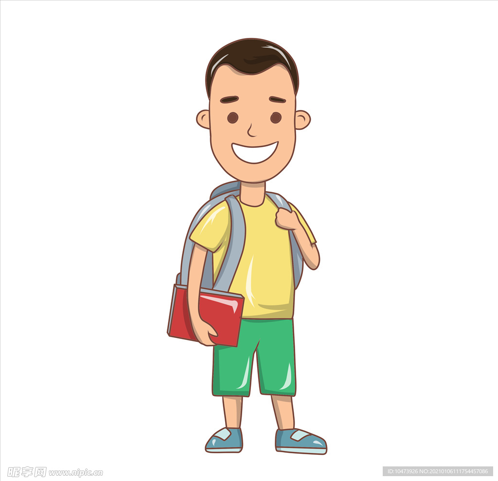 动漫学生人物素材