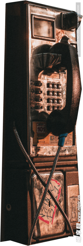 复古老物件老式电话亭PNG素材
