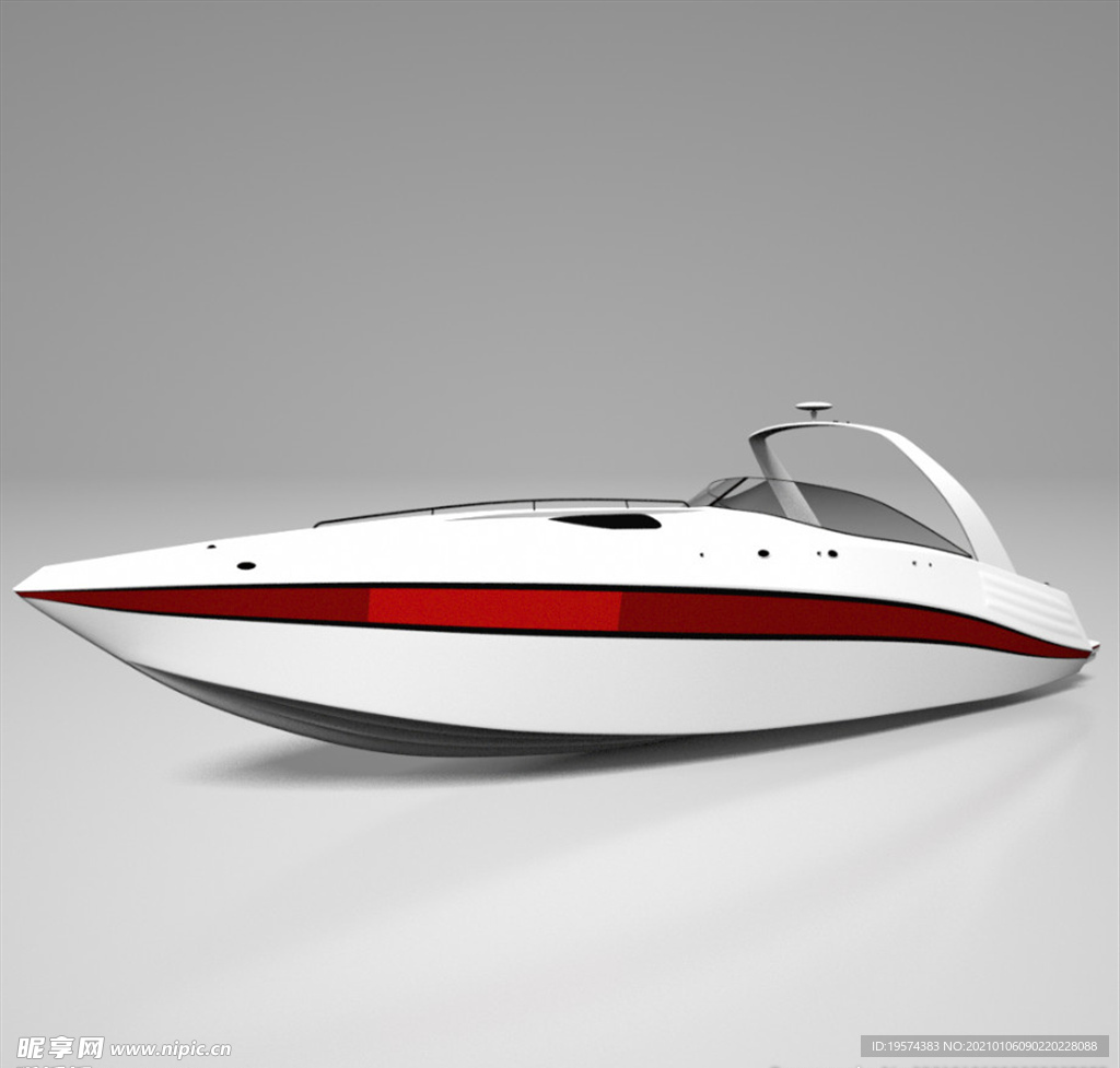 C4D模型游艇