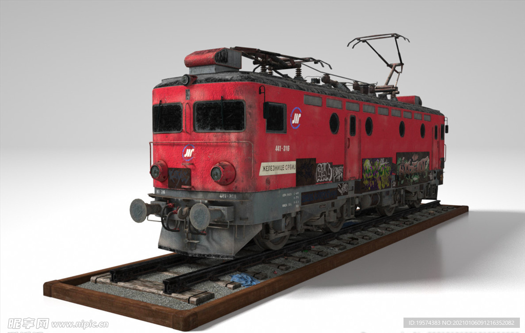 C4D模型火车