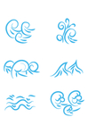 古典图案海浪