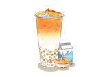 手绘奶茶