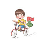 骑车小学生