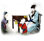 国学人物插画