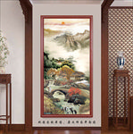 中式山水玄关画