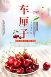 简约时尚车厘子进口大樱桃海报