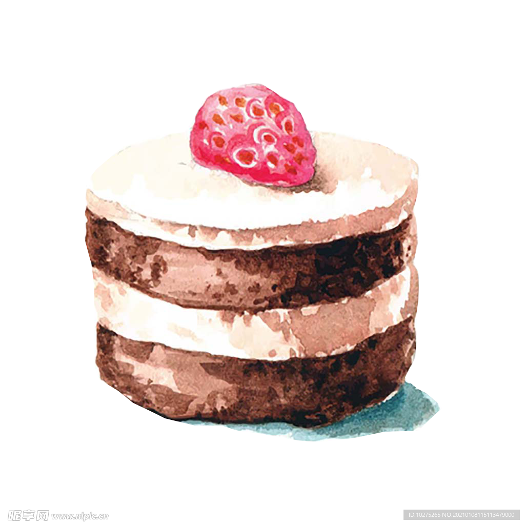 手绘卡通可爱蛋糕甜点免抠PNG