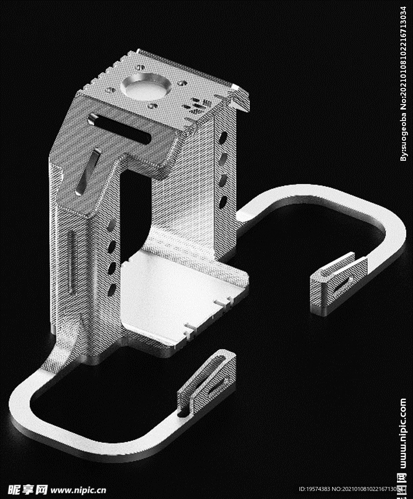 C4D模型金属零件工件装备
