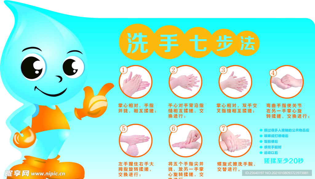 洗手七步法