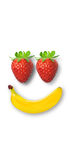 草莓香蕉矢量图高清卡通创意壁纸