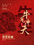 2021牛年春节新年海报