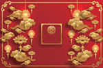 中国风祥云图案花纹底纹PNG