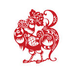 鸡年剪纸
