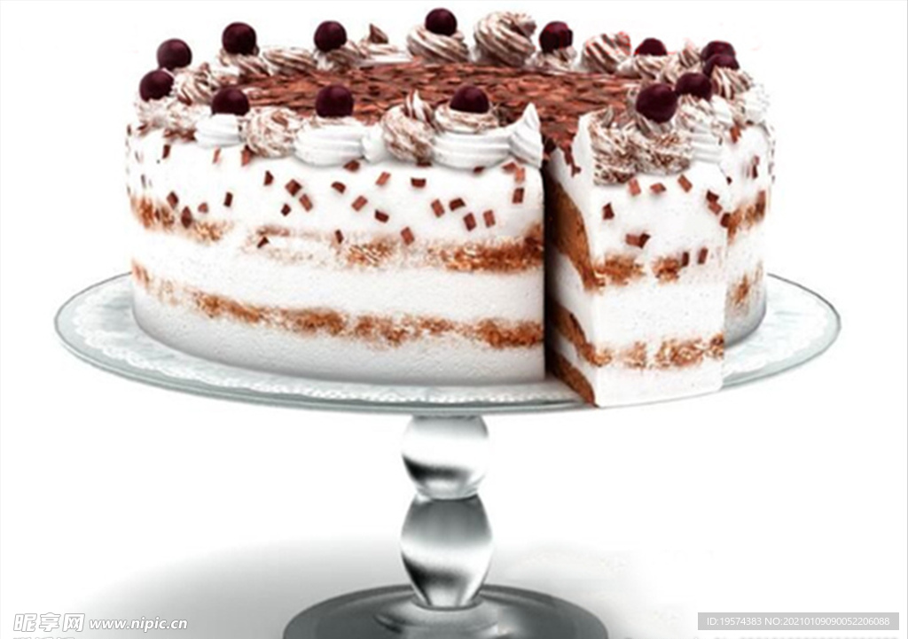C4D模型巧克力奶油生日蛋糕